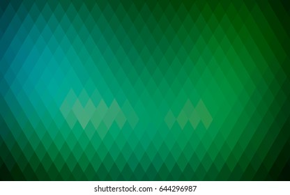 Dark Blue, Green vector polygonal illustration, which consist of rectangles. Rectangular pattern for your business design. Geometric background in Origami style with gradient. 