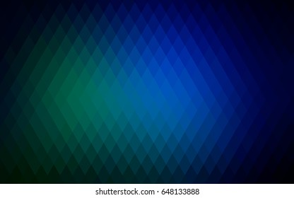 Dark Blue, Green vector polygonal illustration consisting of rectangles. Rectangular design for your business. Creative geometric background in origami style with gradient.