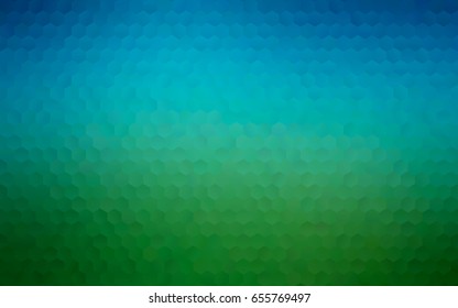 Dark Blue, Green vector polygonal illustration, which consist of hexagons. Hexagonal design for your business. Creative geometric background in Origami style with gradient