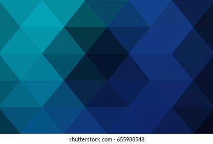 Dark Blue, Green vector polygonal illustration, which consist of triangles. Triangular design for your business. Creative geometric background in Origami style with gradient