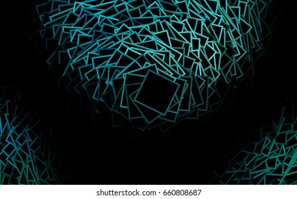 Dark blue, Green vector polygonal illustration, which consist of rectangles. Rectangular pattern for your business design. Geometric background in Origami style with gradient. 