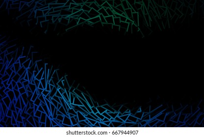 Dark Blue, Green vector polygonal illustration consisting of rectangles. Rectangular design for your business. Creative geometric background in origami style with gradient.