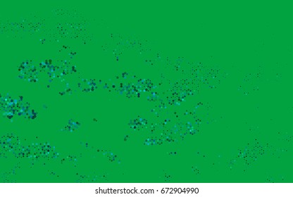Dark Blue, Green vector polygonal illustration, which consist of hexagons. Hexagonal pattern for your business design. Geometric background in Origami style with gradient. 