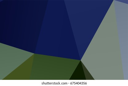 Dark Blue, Green vector polygonal background. Modern geometrical abstract illustration with gradient. The completely new template can be used for your brand book.
