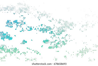 Dark Blue, Green vector polygonal illustration, which consist of hexagons. Hexagonal pattern for your business design. Geometric background in Origami style with gradient. 