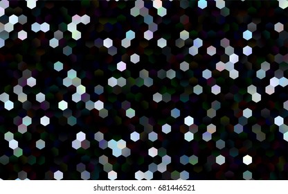 Dark Blue, Green vector polygonal illustration, which consist of hexagons. Hexagonal pattern for your business design. Geometric background in Origami style with gradient. 