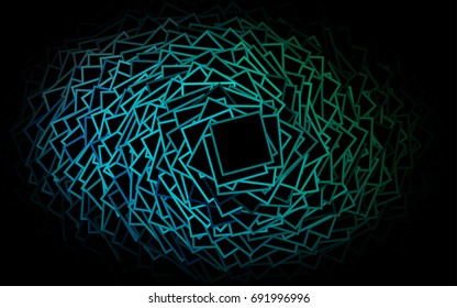 Dark Blue, Green vector polygonal illustration, which consist of rectangles. Rectangular pattern for your business design. Geometric background in Origami style with gradient. 