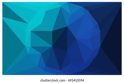 Dark Blue, Green vector polygonal illustration, which consist of triangles with a gemstone in center. Triangular design of a huge diamond for your business. Creative geometric background of gems.