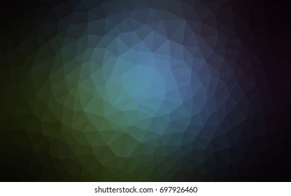 Dark Blue, Green vector polygonal illustration, which consist of triangles. Triangular design for your business. Creative geometric background in Origami style with gradient