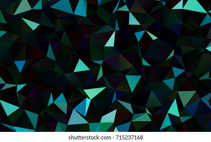 Dark Blue, Green vector polygonal background. A completely new color illustration in a vague style. A new texture for your design.
