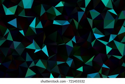 Dark Blue, Green vector polygonal template. Creative illustration in halftone style with gradient. The textured pattern can be used for background.