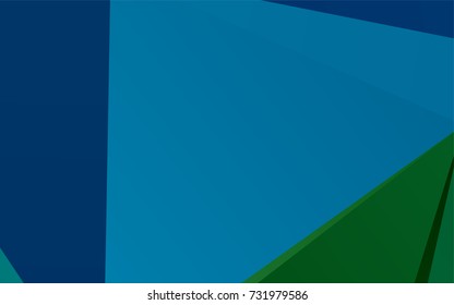 Dark Blue, Green vector polygonal pattern. Creative illustration in halftone style with gradient. Triangular pattern for your business design.