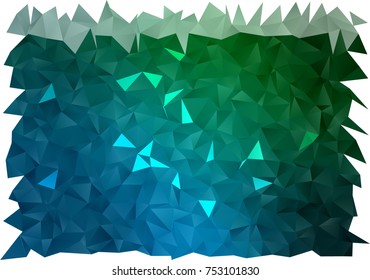 Dark Blue, Green vector polygonal pattern. A completely new color illustration in a vague style. Brand-new design for your business.