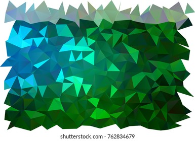 Dark Blue, Green vector polygonal pattern. Creative geometric illustration in Origami style with gradient. The template can be used as a background for cell phones.