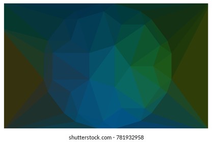 Dark Blue, Green vector polygonal illustration, which consist of triangles with a gemstone in center. Triangular design of a huge diamond for your business. Creative geometric background of gems.