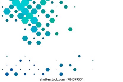 Dark Blue, Green vector polygonal illustration, which consist of hexagons. Hexagonal pattern for your business design. Geometric background in Origami style with gradient. 