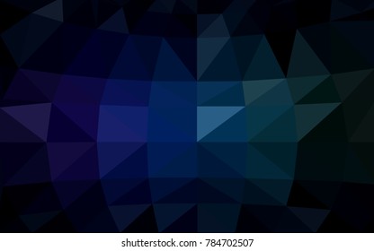 Dark Blue, Green vector polygonal illustration, which consist of triangles. Triangular pattern for your business design. Geometric background in Origami style with gradient. 