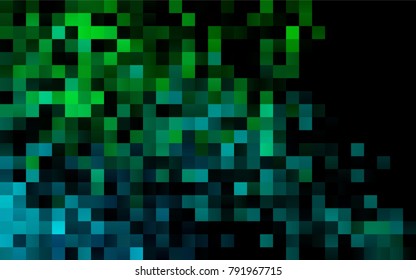 Dark Blue, Green vector polygonal illustration, which consist of rectangles. Rectangular pattern for your business design. Geometric background in Origami style with gradient. 
