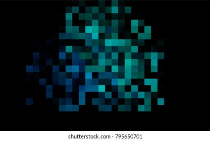 Dark Blue, Green vector polygonal illustration consisting of rectangles. Rectangular design for your business. Creative geometric background in origami style with gradient.