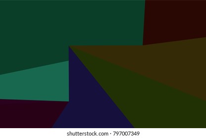 Dark Blue, Green vector polygonal template. Creative geometric illustration in Origami style with gradient. The completely new template can be used for your brand book.