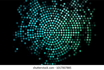 Dark Blue, Green vector red pattern of geometric circles, shapes. Colorful mosaic banner. Geometric background with colored disks.
