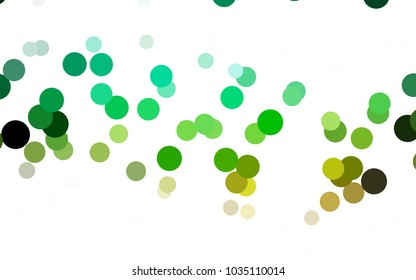 Dark Blue, Green vector red banner with set of circles, dots. Donuts Background. Creative Design Template. Technological halftone illustration.