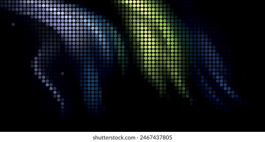 Dark Blue, Green vector red pattern of geometric circles, shapes. Colorful mosaic banner. Geometric background with colored disks.