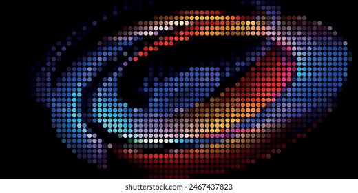 Dark Blue, Green vector red pattern of geometric circles, shapes. Colorful mosaic banner. Geometric background with colored disks.