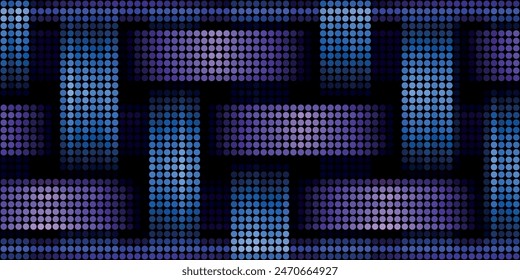 Azul oscuro, Vector verde, patrón rojo de círculos geométricos, Formas.