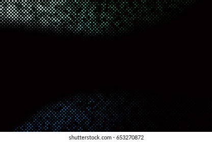 Dark Blue, Green vector red pattern of geometric circles, shapes. Colorful mosaic banner. Geometric background with colored disks.