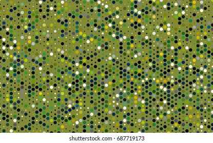 Dark Blue, Green vector red banner with set of circles, dots. Donuts Background. Creative Design Template. Technological halftone illustration.
