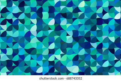 Dark Blue, Green vector red banner with set of circles, dots. Donuts Background. Creative Design Template. Technological halftone illustration.