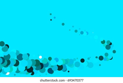 Dark Blue, Green vector red pattern of geometric circles, shapes. Colorful mosaic banner. Geometric background with colored disks.