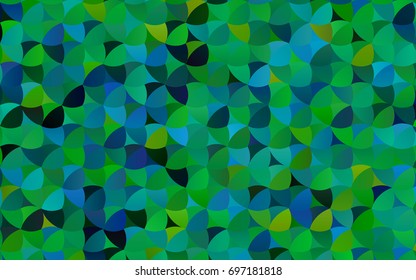 Dark Blue, Green vector red pattern of geometric circles, shapes. Colorful mosaic banner. Geometric background with colored disks.