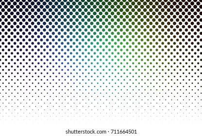Dark Blue, Green vector red pattern of geometric circles, shapes. Colorful mosaic banner. Geometric background with colored disks.