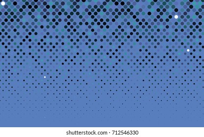 Dark Blue, Green vector red banner with set of circles, dots. Donuts Background. Creative Design Template. Technological halftone illustration.