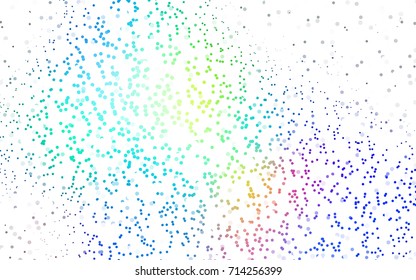 Dark Blue, Green vector red banner with set of circles, dots. Donuts Background. Creative Design Template. Technological halftone illustration.