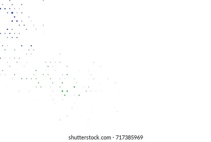 Dark Blue, Green vector red pattern of geometric circles, shapes. Colorful mosaic banner. Geometric background with colored disks.