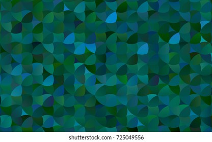 Dark Blue, Green vector red pattern of geometric circles, shapes. Colorful mosaic banner. Geometric background with colored disks.