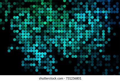 Dark Blue, Green vector red pattern of geometric circles, shapes. Colorful mosaic banner. Geometric background with colored disks.