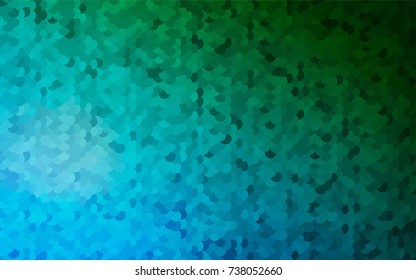Dark Blue, Green vector red pattern of geometric circles, shapes. Colorful mosaic banner. Geometric background with colored disks.