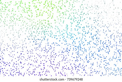 Dark Blue, Green vector red banner with set of circles, dots. Donuts Background. Creative Design Template. Technological halftone illustration.