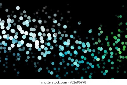 Dark Blue, Green vector red pattern of geometric circles, shapes. Colorful mosaic banner. Geometric background with colored disks.