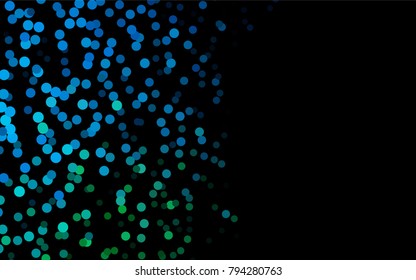 Dark Blue, Green vector red pattern of geometric circles, shapes. Colorful mosaic banner. Geometric background with colored disks.