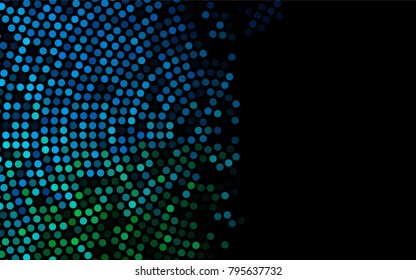 Dark Blue, Green vector red pattern of geometric circles, shapes. Colorful mosaic banner. Geometric background with colored disks.
