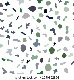 Dark Blue, Green vector seamless pattern with curved circles. Colorful abstract shapes on white background. Trendy design for wallpaper, fabric makers.