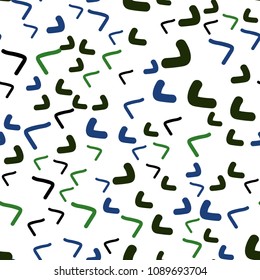 Dark Blue, Green vector seamless  template with bent lines. Colorful illustration in abstract marble style with gradient. New composition for your brand book.