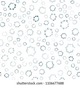 Dark Blue, Green vector seamless texture with disks. Illustration with set of shining colorful abstract circles. Pattern can be used for futuristic ad, booklets.