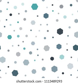 Dark Blue, Green vector seamless background with hexagons. White background with colorful hexagons. Pattern can be used for landing pages.