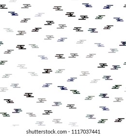 Dark Blue, Green vector seamless template with repeated sticks. Glitter abstract illustration with colored sticks. The pattern can be used for websites.